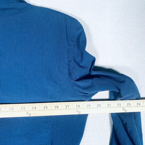 Agnis B Jacket Womens S Blue Cotton Single Breasted Blazer Chambray - Picture 8 of 11